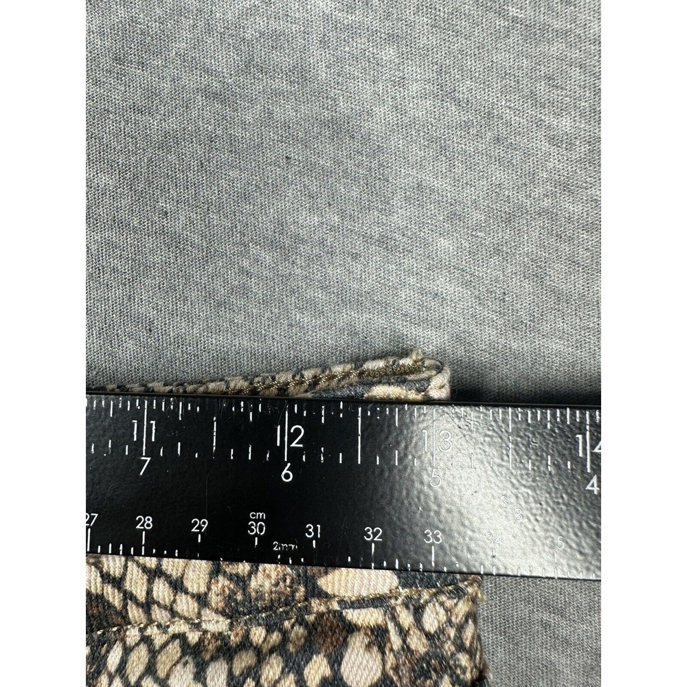 WE THE FREE PEOPLE RAW HEM‎ JEANS STRETCH REPTILE SNAKE PRINT SIZE 28 two faced - Picture 6 of 7